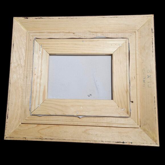 Mc Scott Signed Mountain Landscape Waterfall Acrylic Painting 15x13 Wood Frame - Picture 6 of 7